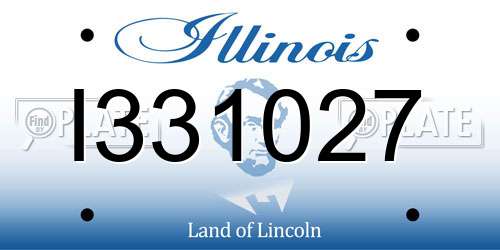 I331027 Illinois License Plate