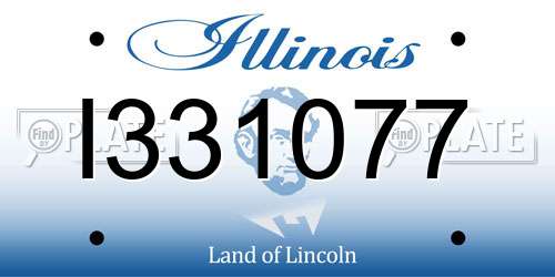 I331077 Illinois License Plate