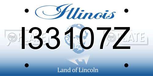I33107Z Illinois License Plate