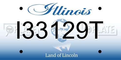 I33129T Illinois License Plate