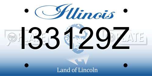 I33129Z Illinois License Plate