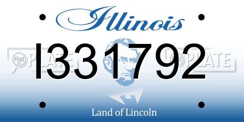 I331792 Illinois License Plate