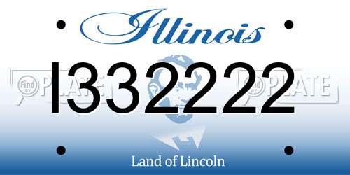 I332222 Illinois License Plate