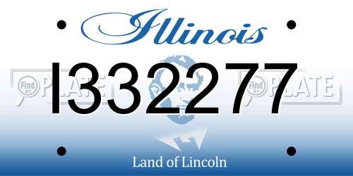 I332277 Illinois License Plate