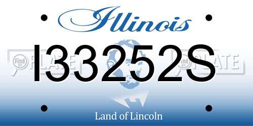 I33252S Illinois License Plate