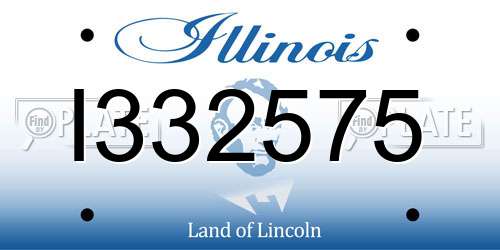 I332575 Illinois License Plate