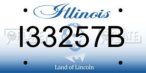I33257B Illinois License Plate