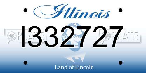 I332727 Illinois License Plate