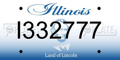 I332777 Illinois License Plate