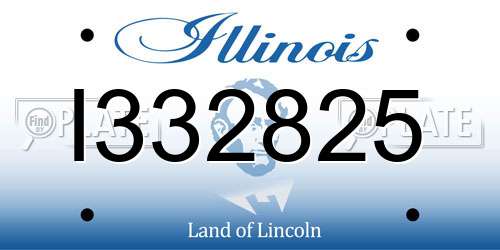 I332825 Illinois License Plate