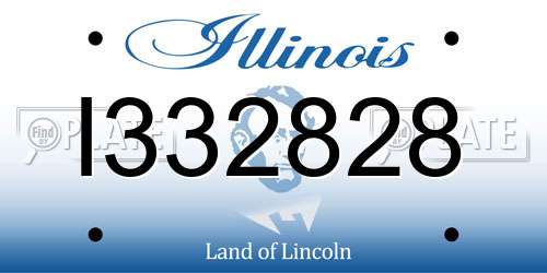 I332828 Illinois License Plate