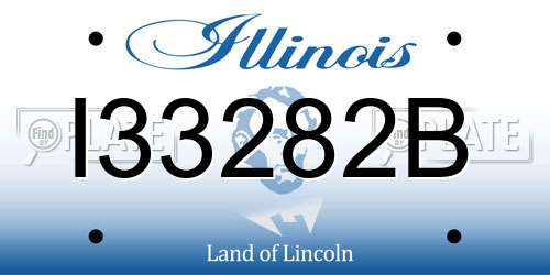 I33282B Illinois License Plate