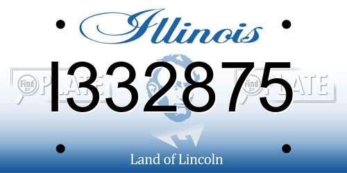 I332875 Illinois License Plate