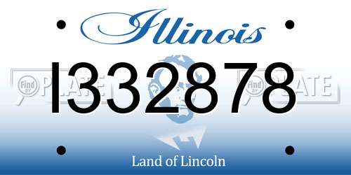 I332878 Illinois License Plate