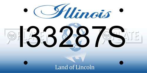 I33287S Illinois License Plate