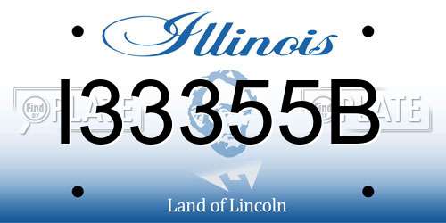 I33355B Illinois License Plate