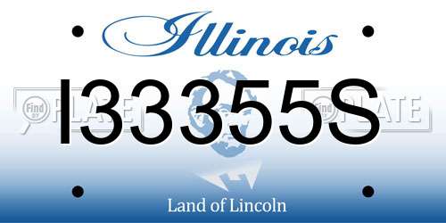 I33355S Illinois License Plate