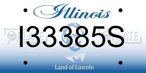 I33385S Illinois License Plate