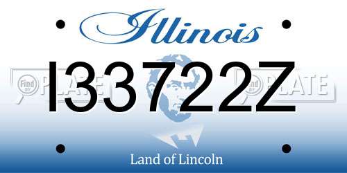 I33722Z Illinois License Plate