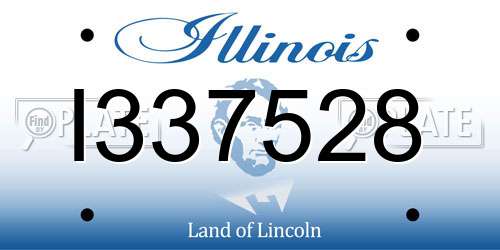 I337528 Illinois License Plate