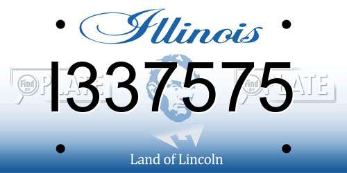 I337575 Illinois License Plate