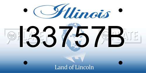 I33757B Illinois License Plate