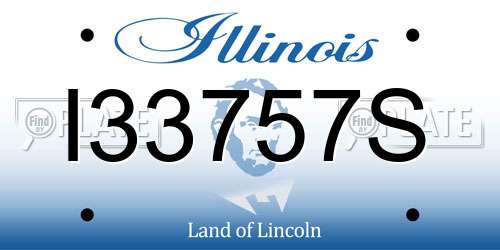 I33757S Illinois License Plate