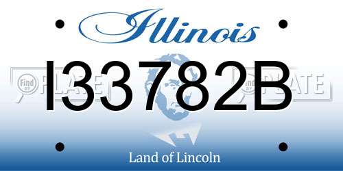 I33782B Illinois License Plate