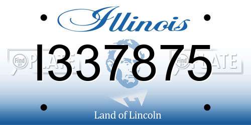 I337875 Illinois License Plate