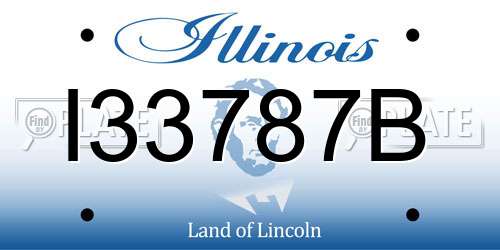 I33787B Illinois License Plate