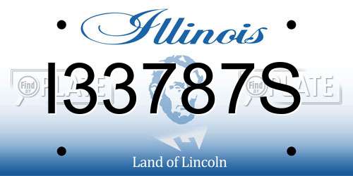 I33787S Illinois License Plate
