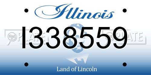 I338559 Illinois License Plate