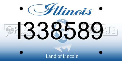 I338589 Illinois License Plate