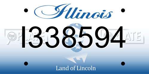I338594 Illinois License Plate