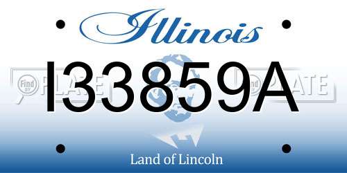 I33859A Illinois License Plate