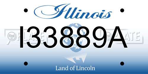 I33889A Illinois License Plate