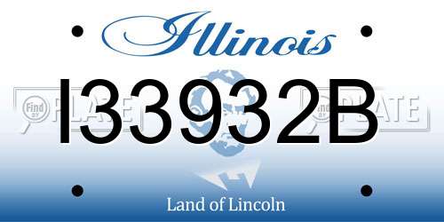 I33932B Illinois License Plate