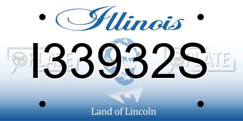 I33932S Illinois License Plate