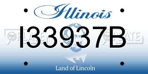 I33937B Illinois License Plate
