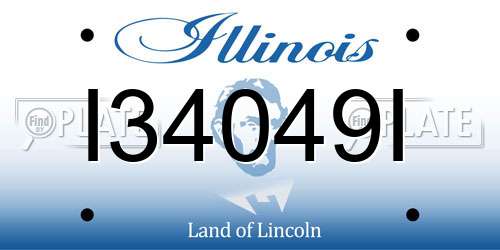 I34049I Illinois License Plate