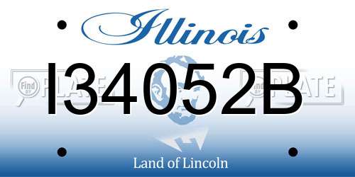 I34052B Illinois License Plate