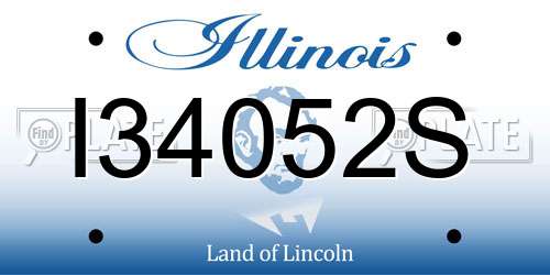 I34052S Illinois License Plate