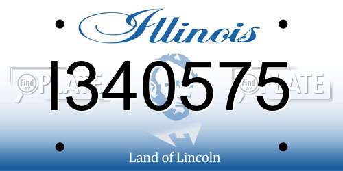 I340575 Illinois License Plate
