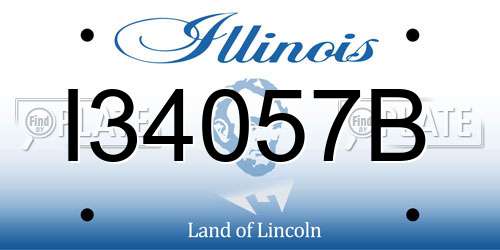 I34057B Illinois License Plate