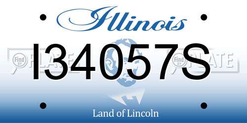 I34057S Illinois License Plate