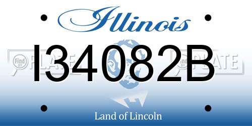I34082B Illinois License Plate