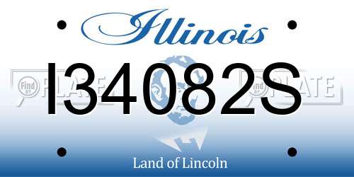I34082S Illinois License Plate