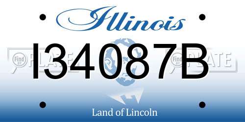 I34087B Illinois License Plate