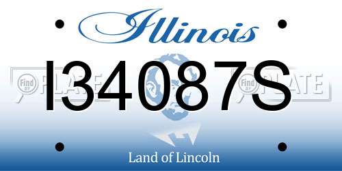 I34087S Illinois License Plate