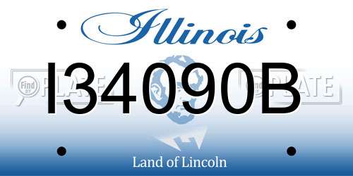 I34090B Illinois License Plate
